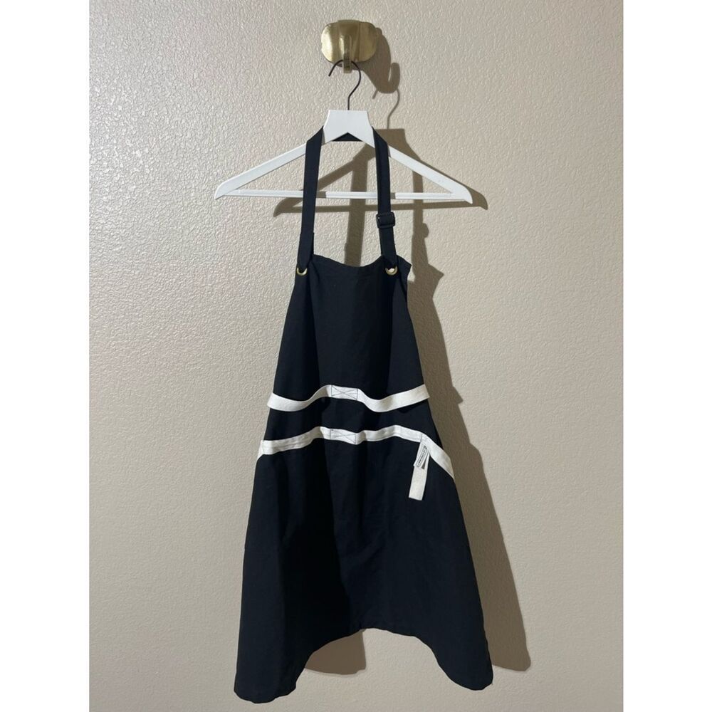 Le Creuset Black Apron-Style Overalls with White Trim